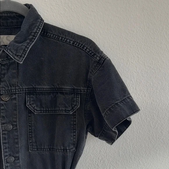 FREE PEOPLE Black Marci Coverall Denim Jumpsuit XS - Picture 8 of 8